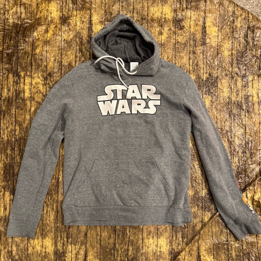 Star Wars Gray Hooded Sweatshirt Large